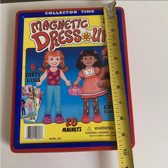 Vintage Magnetic Fashion Dress Up Set Storage Tin On The Go Travel 40pc Magnets - Picture 15 of 16